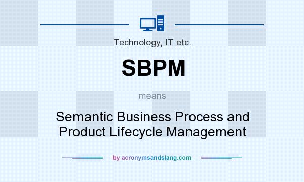 What does SBPM mean? It stands for Semantic Business Process and Product Lifecycle Management