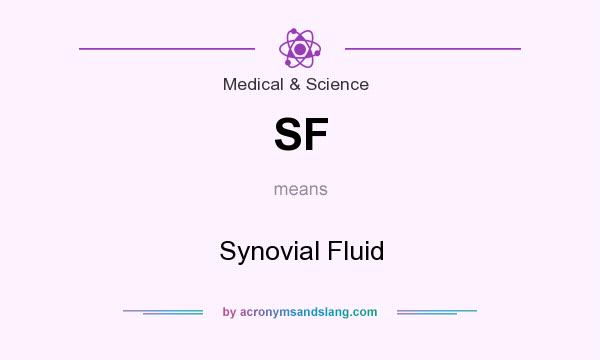 What does SF mean? It stands for Synovial Fluid