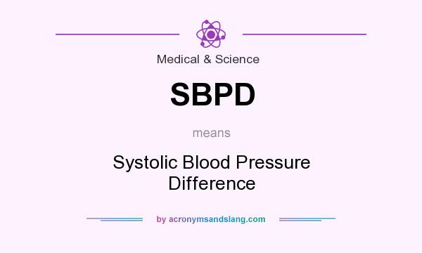 What does SBPD mean? It stands for Systolic Blood Pressure Difference