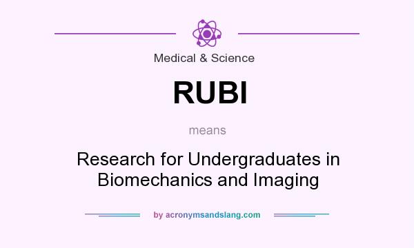 What does RUBI mean? It stands for Research for Undergraduates in Biomechanics and Imaging