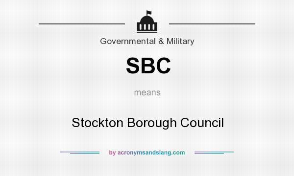 What does SBC mean? It stands for Stockton Borough Council