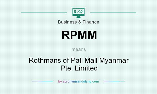 What does RPMM mean? It stands for Rothmans of Pall Mall Myanmar Pte. Limited