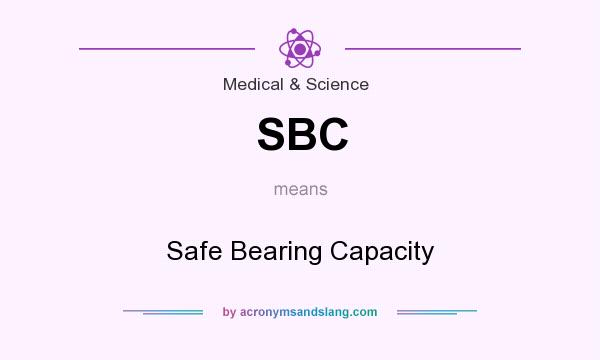 What does SBC mean? It stands for Safe Bearing Capacity