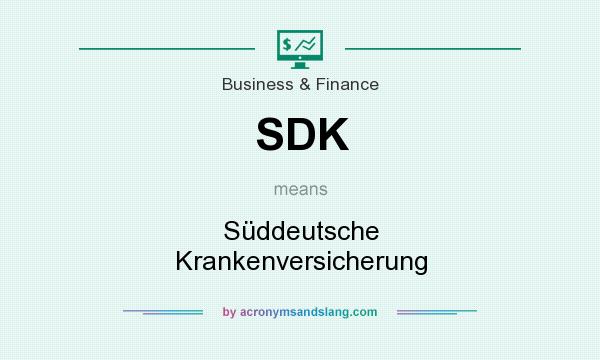 What does SDK mean? It stands for Süddeutsche Krankenversicherung