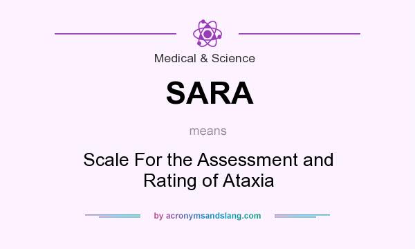 What does SARA mean? It stands for Scale For the Assessment and Rating of Ataxia