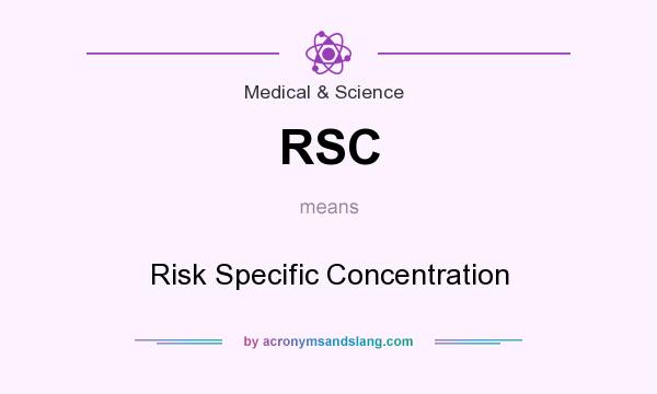 What does RSC mean? It stands for Risk Specific Concentration