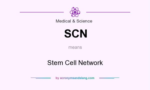 What does SCN mean? It stands for Stem Cell Network