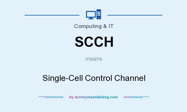 What does SCCH mean? It stands for Single-Cell Control Channel