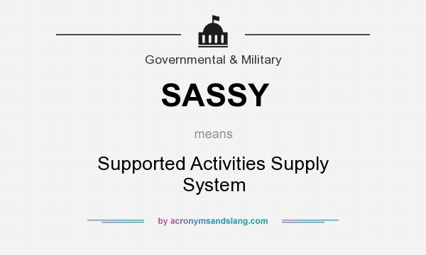 What does SASSY mean? It stands for Supported Activities Supply System