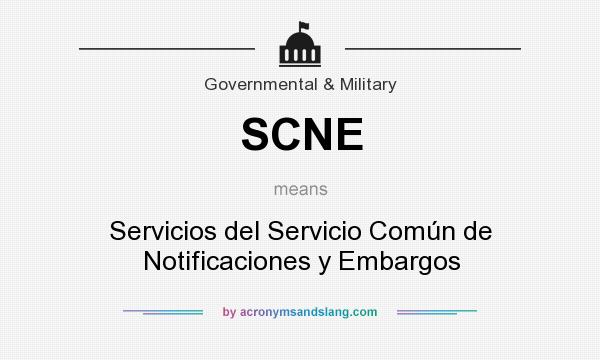 What does SCNE mean? It stands for Servicios del Servicio Común de Notificaciones y Embargos