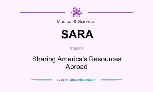 What does SARA mean? It stands for Sharing America`s Resources Abroad