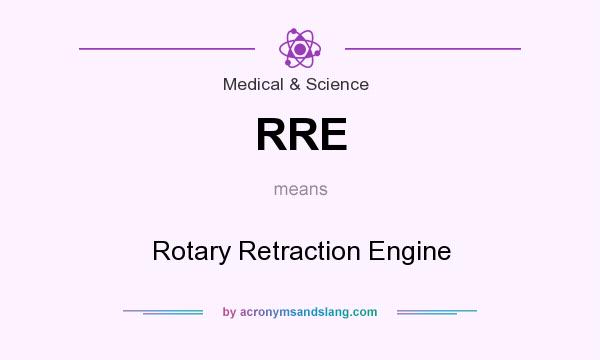 What does RRE mean? It stands for Rotary Retraction Engine
