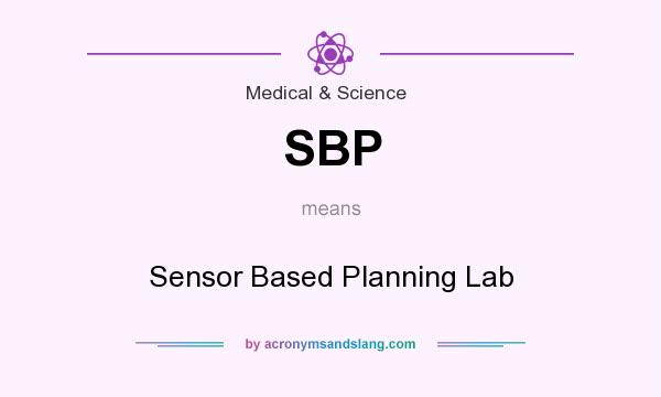 What does SBP mean? It stands for Sensor Based Planning Lab