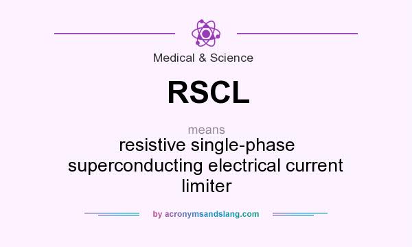 What does RSCL mean? It stands for resistive single-phase superconducting electrical current limiter