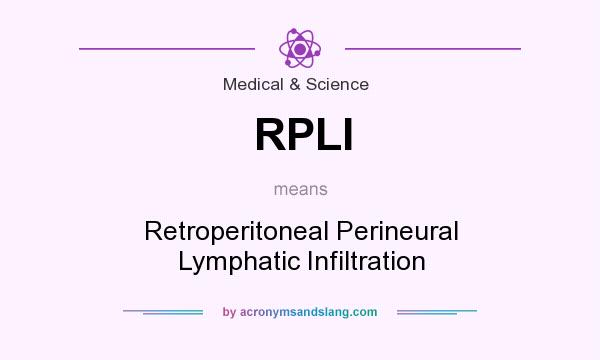 What does RPLI mean? It stands for Retroperitoneal Perineural Lymphatic Infiltration