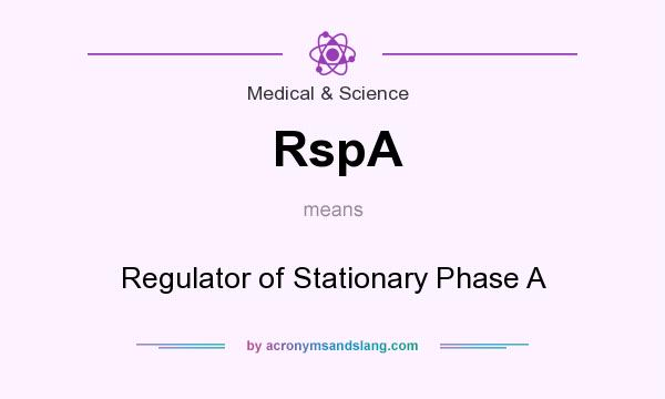 What does RspA mean? It stands for Regulator of Stationary Phase A