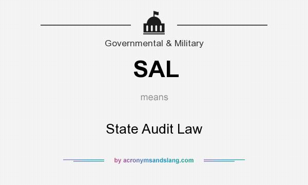 What does SAL mean? It stands for State Audit Law