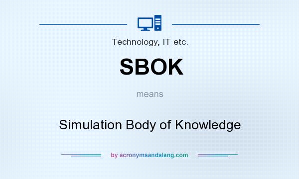 What does SBOK mean? It stands for Simulation Body of Knowledge