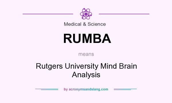 What does RUMBA mean? It stands for Rutgers University Mind Brain Analysis
