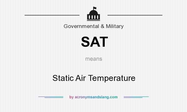 What does SAT mean? It stands for Static Air Temperature