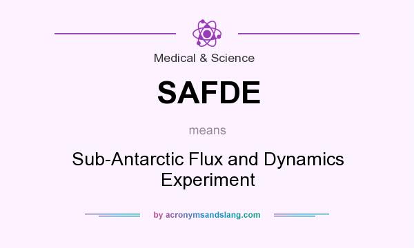 What does SAFDE mean? It stands for Sub-Antarctic Flux and Dynamics Experiment