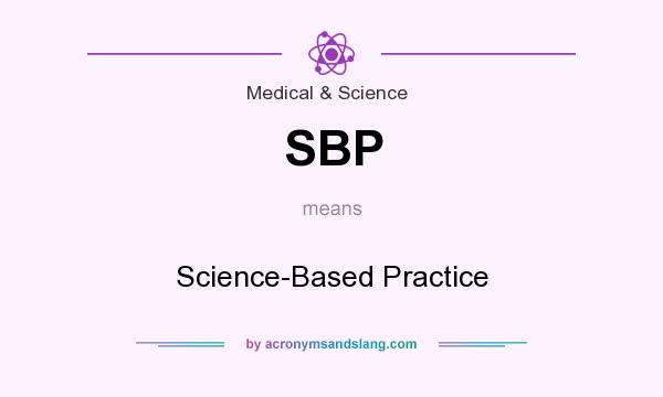 What does SBP mean? It stands for Science-Based Practice