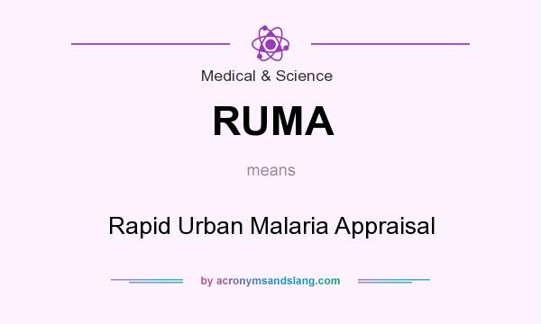 What does RUMA mean? It stands for Rapid Urban Malaria Appraisal