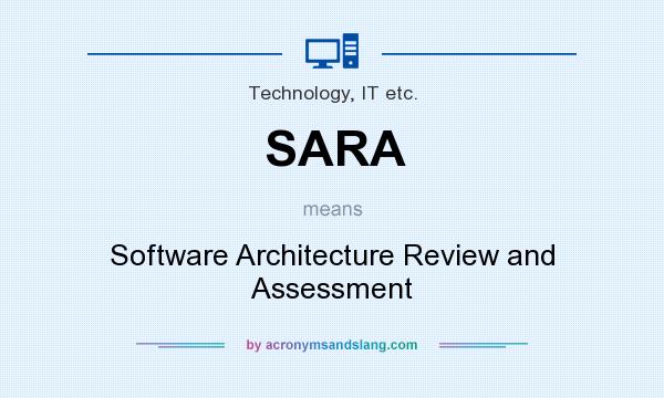 What does SARA mean? It stands for Software Architecture Review and Assessment