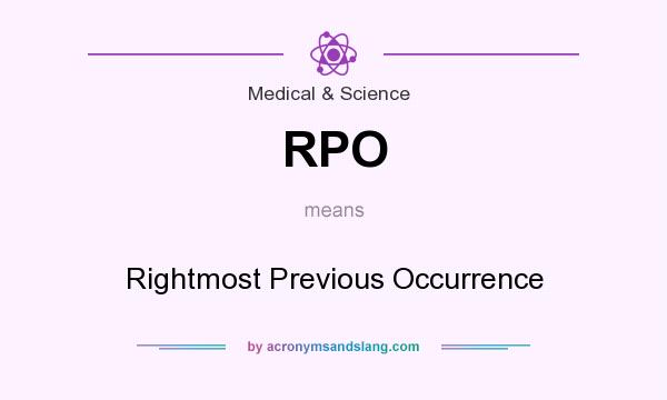 What does RPO mean? It stands for Rightmost Previous Occurrence