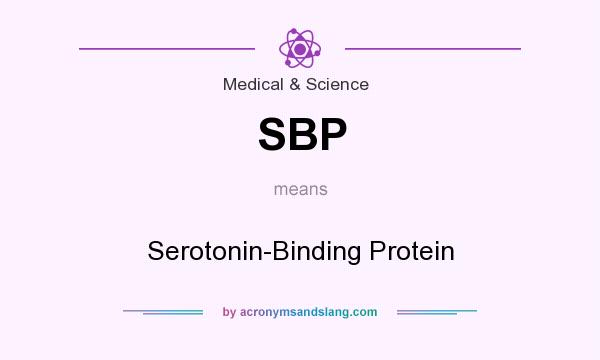What does SBP mean? It stands for Serotonin-Binding Protein