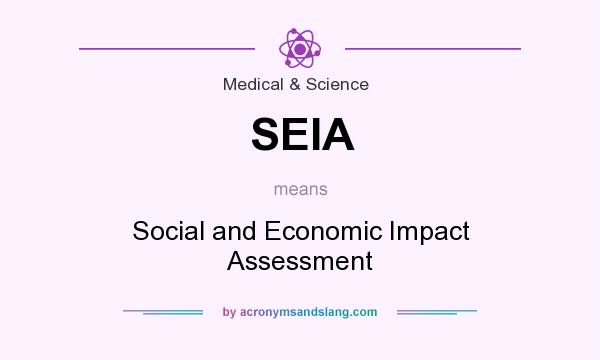 What does SEIA mean? It stands for Social and Economic Impact Assessment
