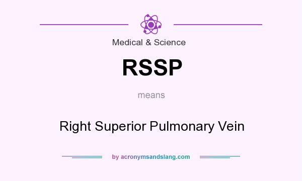 What does RSSP mean? It stands for Right Superior Pulmonary Vein
