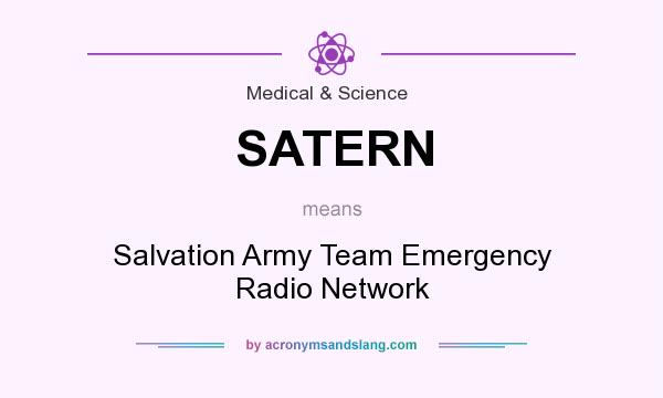 What does SATERN mean? It stands for Salvation Army Team Emergency Radio Network
