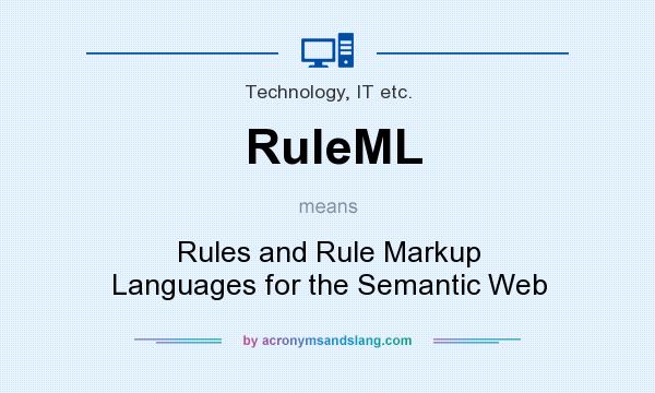 What does RuleML mean? It stands for Rules and Rule Markup Languages for the Semantic Web