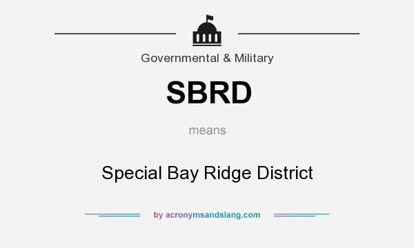 What does SBRD mean? It stands for Special Bay Ridge District