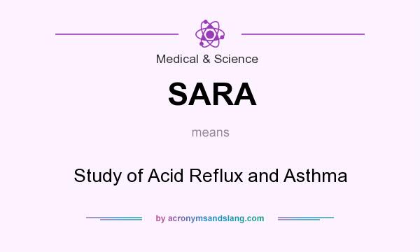 What does SARA mean? It stands for Study of Acid Reflux and Asthma