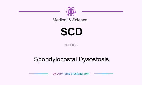 What does SCD mean? It stands for Spondylocostal Dysostosis