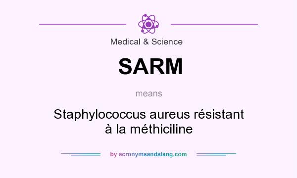What does SARM mean? It stands for Staphylococcus aureus résistant à la méthiciline