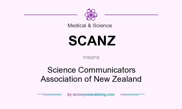 What does SCANZ mean? It stands for Science Communicators Association of New Zealand