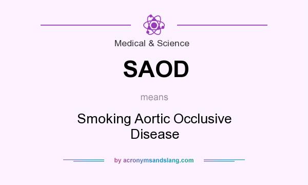 What does SAOD mean? It stands for Smoking Aortic Occlusive Disease