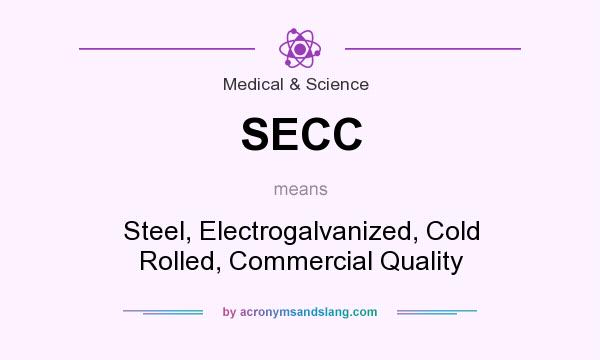 What does SECC mean? It stands for Steel, Electrogalvanized, Cold Rolled, Commercial Quality