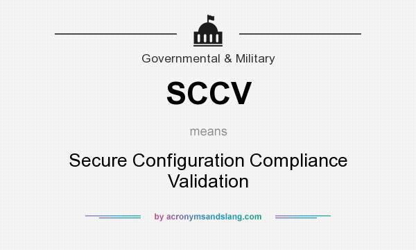 What does SCCV mean? It stands for Secure Configuration Compliance Validation