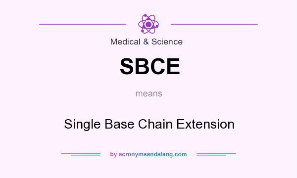 What does SBCE mean? It stands for Single Base Chain Extension