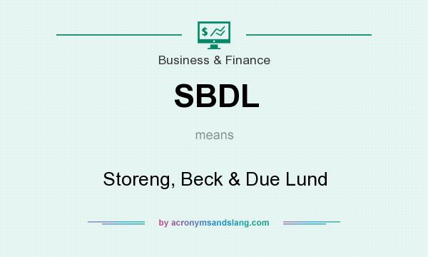 What does SBDL mean? It stands for Storeng, Beck & Due Lund