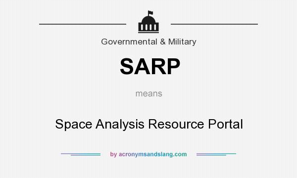 What does SARP mean? It stands for Space Analysis Resource Portal