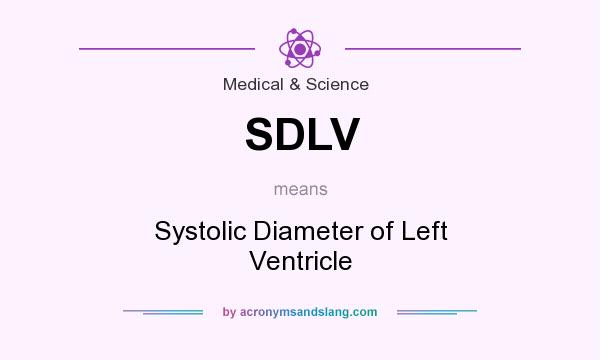 What does SDLV mean? It stands for Systolic Diameter of Left Ventricle