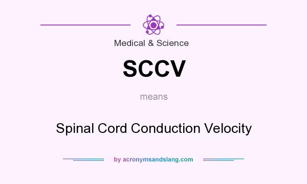 What does SCCV mean? It stands for Spinal Cord Conduction Velocity