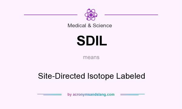 What does SDIL mean? It stands for Site-Directed Isotope Labeled