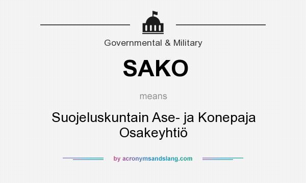 What does SAKO mean? It stands for Suojeluskuntain Ase- ja Konepaja Osakeyhtiö