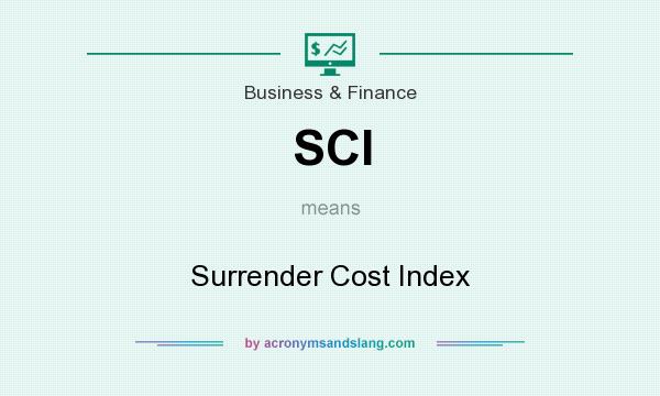 What does SCI mean? It stands for Surrender Cost Index